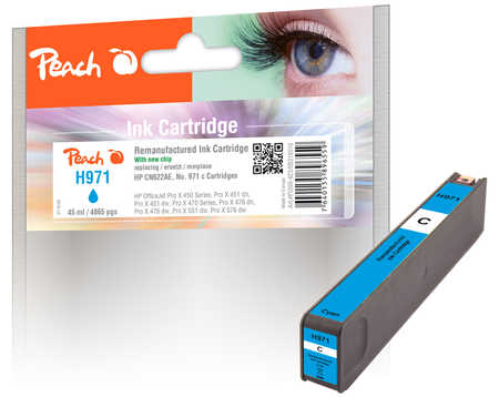 Peach  Tintenpatrone cyan kompatibel zu HP OfficeJet Pro X 470 Series