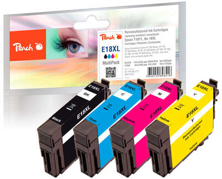 Peach  Spar Pack Tintenpatronen kompatibel zu Epson Expression Home XP-425