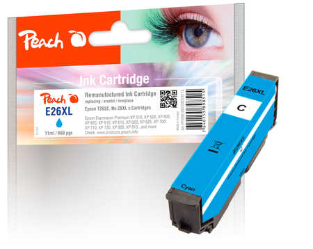 Peach  Tintenpatrone HY cyan kompatibel zu Epson Expression Premium XP-615