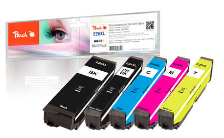 Peach  Spar Pack Tintenpatronen HY kompatibel zu Epson Expression Premium XP-615