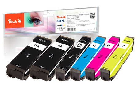 Peach  Spar Pack Plus Tintenpatronen HY kompatibel zu Epson Expression Premium XP-615