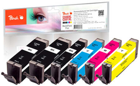 Peach  Spar Pack Plus Tintenpatronen kompatibel zu Canon Pixma IP 8720