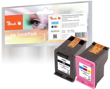 Peach  Spar Pack Druckköpfe kompatibel zu HP DeskJet Ink Advantage 2520 hc