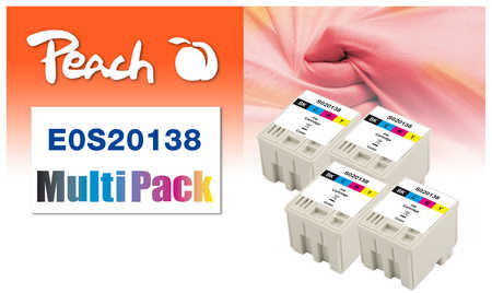Peach  4-Pack Tintenpatrone schwarz, color kompatibel zu Epson Stylus Color 300