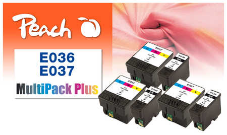 Peach  Spar Pack Plus Tintenpatronen kompatibel zu Epson Stylus C 42 UX