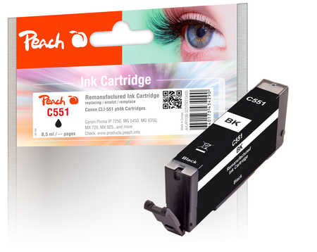 Peach  Tintenpatrone foto schwarz kompatibel zu Canon Pixma IP 8720