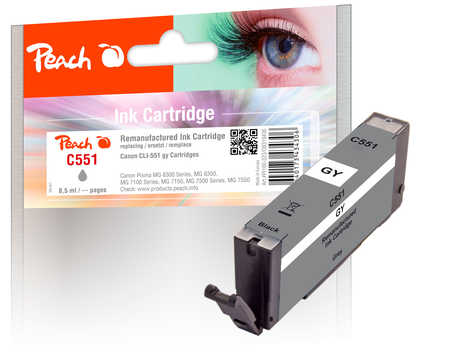 Peach  Tintenpatrone grau kompatibel zu Canon Pixma IP 8720