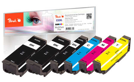Peach  Spar Pack Plus Tintenpatronen HY kompatibel zu Epson Expression Premium XP-630 Series