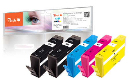 Peach  Spar Pack Plus Tintenpatronen kompatibel zu HP DeskJet 3520 e-All-in-One