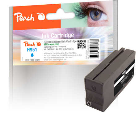 Peach  Tintenpatrone schwarz kompatibel zu HP OfficeJet Pro 8100 ePrinter