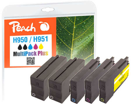 Peach  Spar Pack Plus Tintenpatronen kompatibel zu HP OfficeJet Pro 8100 ePrinter