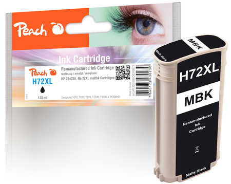 Peach  Tintenpatrone schwarz matt kompatibel zu HP DesignJet T 1120 HD