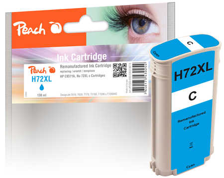 Peach  Tintenpatrone cyan kompatibel zu HP DesignJet T 1120 HD