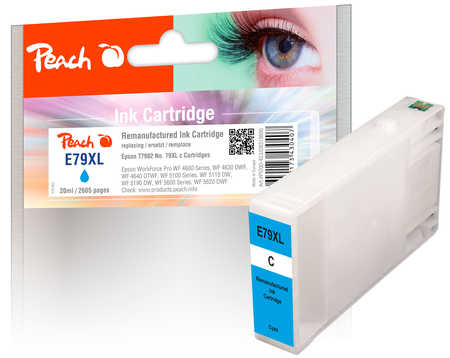 Peach  Tintenpatrone HY cyan kompatibel zu Epson WorkForce Pro WF-4630 DWF