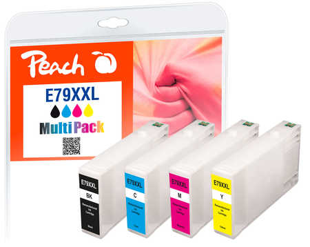 Peach  Spar Pack Tintenpatronen XXL kompatibel zu Epson WorkForce Pro WF-5100 Series