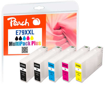 Peach  Spar Pack Plus Tintenpatronen XXL kompatibel zu Epson WorkForce Pro WF-5100 Series