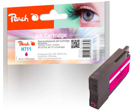 Peach  Tintenpatrone magenta kompatibel zu  HP DesignJet T 520 24 Inch