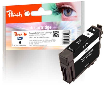 Peach  Tintenpatrone schwarz kompatibel zu Epson Expression Home XP-340 Series