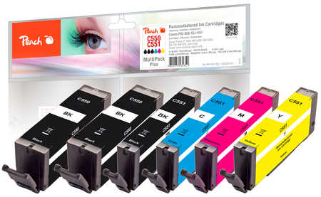 Peach  Spar Pack Plus Tintenpatronen kompatibel zu Canon Pixma MX 922