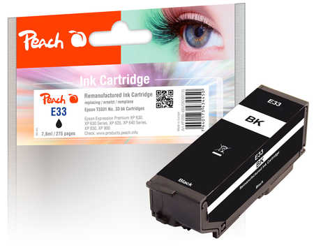 Peach  Tintenpatrone schwarz kompatibel zu Epson Expression Premium XP-630 Series