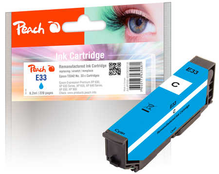 Peach  Tintenpatrone cyan kompatibel zu Epson Expression Premium XP-630 Series