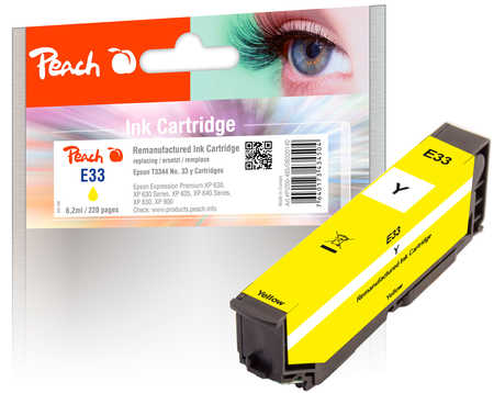 Peach  Tintenpatrone gelb kompatibel zu Epson Expression Premium XP-630 Series