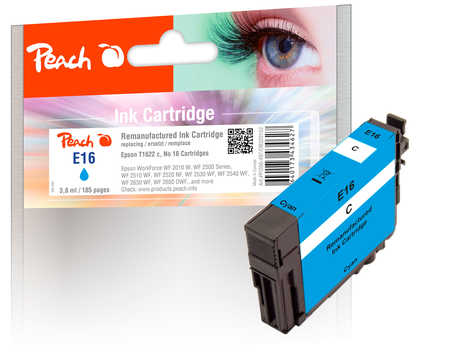 Peach  Tintenpatrone cyan kompatibel zu Epson WorkForce WF-2510 WF