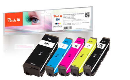 Peach  Spar Pack Tintenpatronen kompatibel zu Epson Expression Premium XP-615