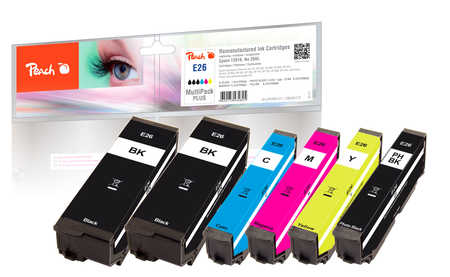 Peach  Spar Pack Plus Tintenpatronen kompatibel zu Epson Expression Premium XP-615