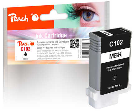Peach  XL-Tintenpatrone matte schwarz kompatibel zu Canon imagePROGRAF IPF 650 Series