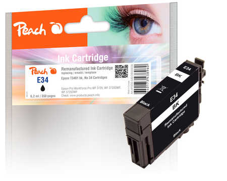Peach  Tintenpatrone schwarz kompatibel zu Epson WorkForce Pro WF-3725 DWF