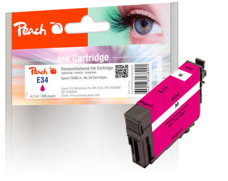 Peach  Tintenpatrone magenta kompatibel zu Epson WorkForce Pro WF-3725 DWF