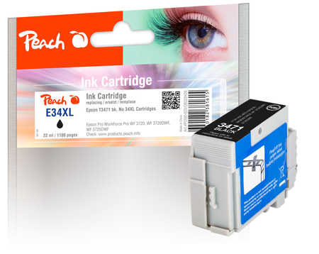 Peach  Tintenpatrone XL schwarz kompatibel zu Epson WorkForce Pro WF-3725 DWF