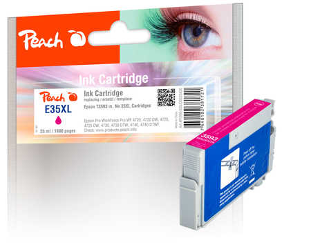 Peach  Tintenpatrone XL magenta kompatibel zu Epson WorkForce Pro WF-4725 DWF