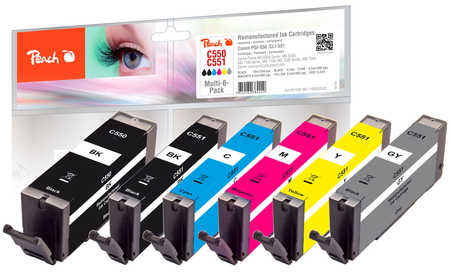 Peach  Spar Pack mit grau Tintenpatronen, kompatibel zu Canon Pixma MX 922
