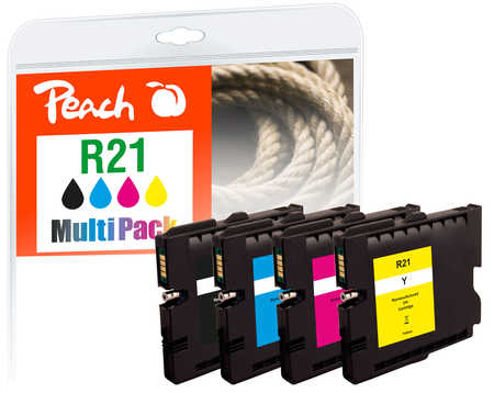 Peach  Spar Pack Tintenpatronen kompatibel zu Ricoh Aficio GX 3050 n