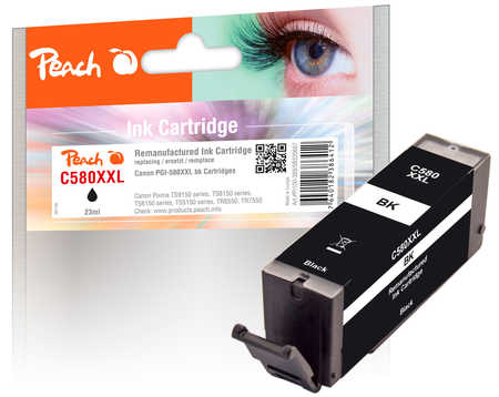 Peach  Tintenpatrone XXL schwarz kompatibel zu Canon Pixma TR 8520