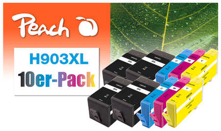 Peach  10er-Pack Tintenpatronen kompatibel zu HP OfficeJet Pro 6950