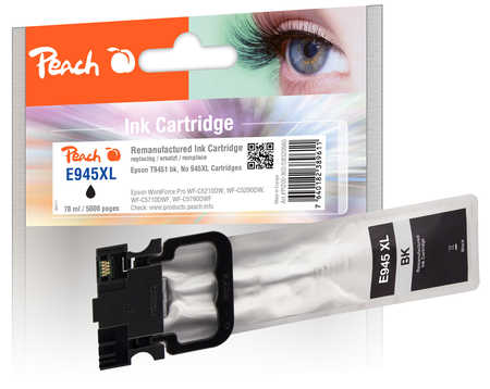 Peach  Tintenpatrone HY schwarz kompatibel zu Epson WorkForce Pro WFC 5290 RDTW BAM
