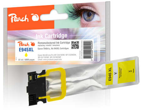 Peach  Tintenpatrone HY gelb kompatibel zu Epson WorkForce Pro WFC 5290 RDTW BAM