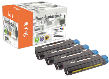 Peach  Spar Pack Tonermodule kompatibel zu OKI C 5400 DTN