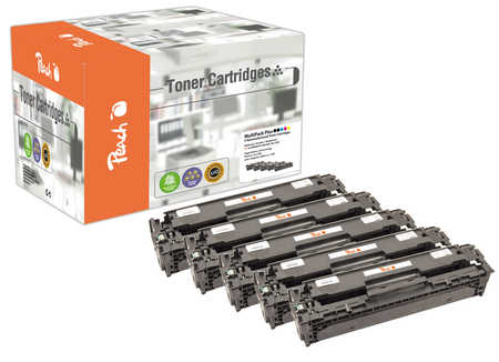 Peach  Spar Pack Plus Tonermodule kompatibel zu HP Color LaserJet CM 1312 CI MFP
