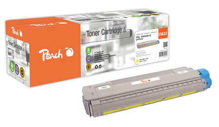 Peach  Tonermodul gelb kompatibel zu OKI C 822 DN