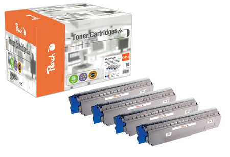 Peach  Spar Pack Tonermodule kompatibel zu OKI MC 851 CDXN