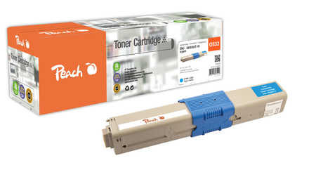 Peach  Tonermodul cyan kompatibel zu OKI MC 363 N