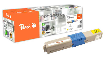 Peach  Tonermodul gelb kompatibel zu OKI MC 363 N