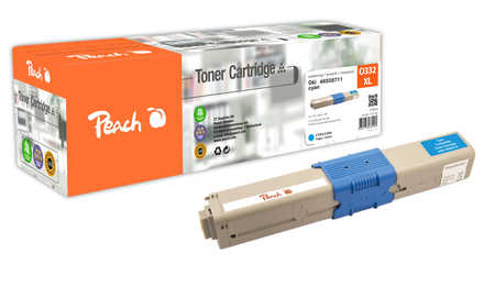 Peach  Tonermodul cyan kompatibel zu OKI MC 363 N