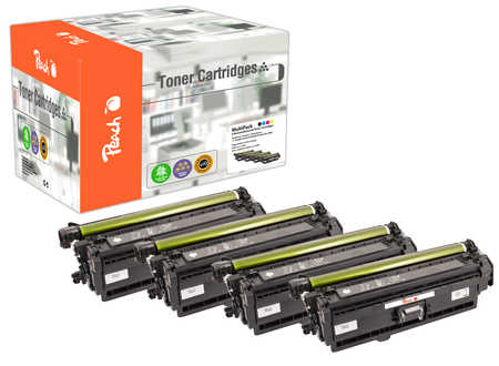 Peach  Spar Pack Tonermodule kompatibel zu HP Color LaserJet Enterprise M 553 n