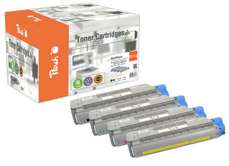 Peach  Spar Pack Tonermodule kompatibel zu OKI C 712 Series