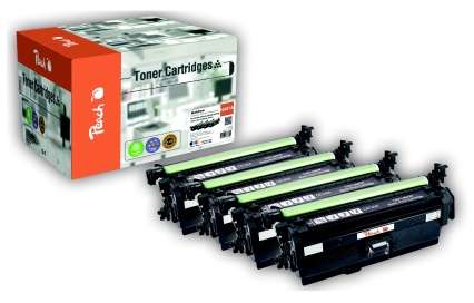 Peach  Spar Pack Tonermodule kompatibel zu HP Color LaserJet CP 5225 Series